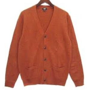 Uniqlo womens Rust Cardigan Sweater